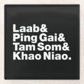 Laotian Street Food Glazen Onderzetter (Voorkant)