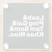 Laotian Street Food Glazen Onderzetter (Achterkant)