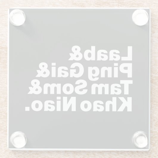 Laotian Street Food Glazen Onderzetter (Achterkant)