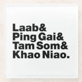 Laotian Street Food Glazen Onderzetter (Voorkant)