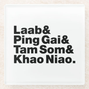 Laotian Street Food Glazen Onderzetter