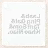 Laotian Street Food Glazen Onderzetter (Achterkant)