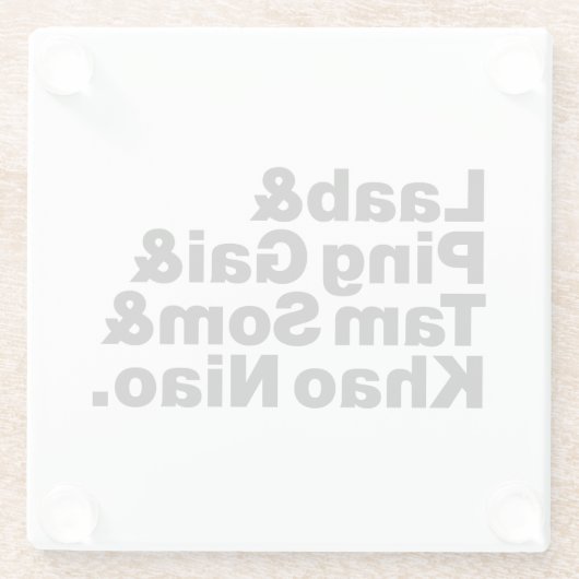 Laotian Street Food Glazen Onderzetter (Achterkant)