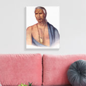 Lap-Pa-Win-Soe, een Delaware Chief Canvas Afdruk (Insitu (Woonkamer))