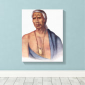 Lap-Pa-Win-Soe, een Delaware Chief Canvas Afdruk (Insitu (Houten vloer))