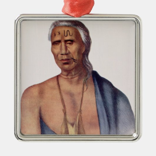 Lap-Pa-Win-Soe, een Delaware Chief Metalen Ornament (Voorkant)