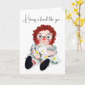 lap pop met madeliefjes vriendschap dank u kaart (Gele Bloem)