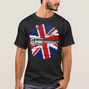 Lap Steel Guitar UK Flag Slide Gitarist British M T-shirt