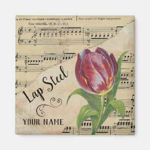 Lap Steel Tulp Sheet Music Gepersonaliseerd Magneet