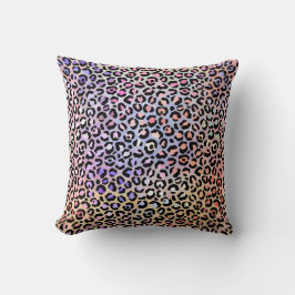 *~* Lapard Peach Animal Print Black Spots Kussen