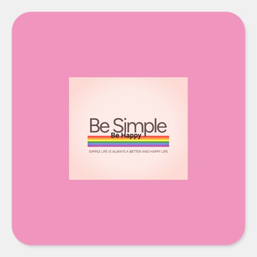 Lapel Pin Vierkante Sticker (Voorkant)