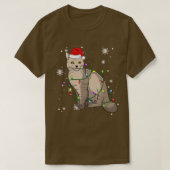 LaPerm Cat Kerstmis met kerstlamour Santa ha T-shirt (Design voorkant)