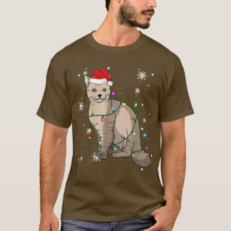 LaPerm Cat Kerstmis met kerstlamour Santa ha T-shirt