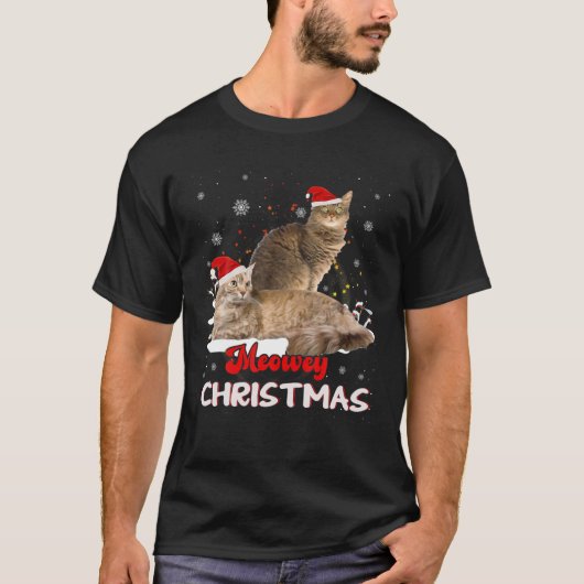 Laperm Cat Owner Christmas Xmas Cat Lover T-shirt (Voorkant)