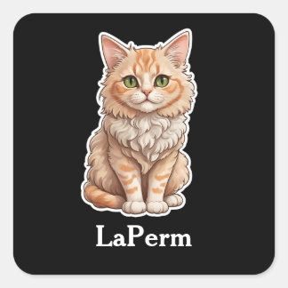 LaPerm Vierkante Sticker