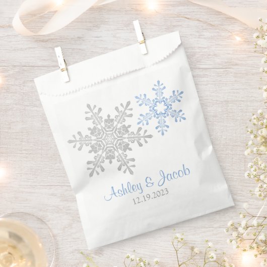 Lapis Blauw Zilver Sneeuwvlok Winter Bruiloft Bedankzakje (Geknipt)