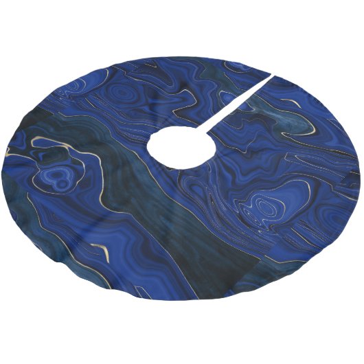 Lapis Blue Agate Swirls Kerstboom Rok (Gekanteld)