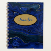 Lapis Blue Agate Swirls Personalized Planner (Voorkant)