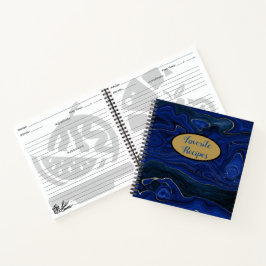 Lapis Blue Agate Swirls Recipe Notitieboek