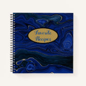 Lapis Blue Agate Swirls Recipe Notitieboek (Voorkant)