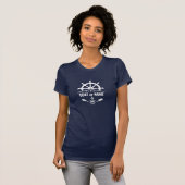 Lapis Blue Anchor Oars Ships Helm Boat of Name T-shirt (Voorkant volledig)