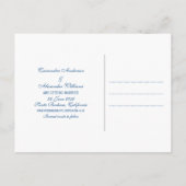 Lapis Blue Deco Chic Save the Date Briefkaart (Achterkant)