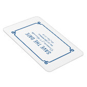 Lapis Blue Deco Chic Save the Date Magneet (Rechterzijde)