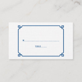 Lapis Blue Deco Chic Wedding Place Kaarten Plaatskaartje