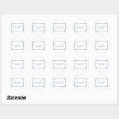 Lapis Blue Deco Chic Wedding Ronde Sticker (Vel)