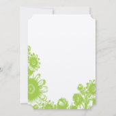 Lapis Blue en Green Floral Wedding Invitation Kaart (Achterkant)