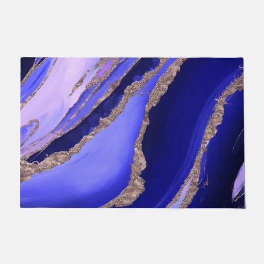 Lapis Blue en Lavender Flow Deurmat (Voorkant)