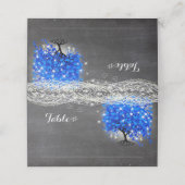 Lapis Blue Heart Leaf Tree Weddenschapskaarten Plaatskaartje (Buitenkant ongevouwen)