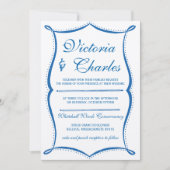 Lapis Blue Modern  Typografie Ocean Blue Kaart (Voorkant)