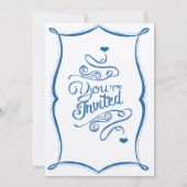 Lapis Blue Modern  Typografie Ocean Blue Kaart (Achterkant)