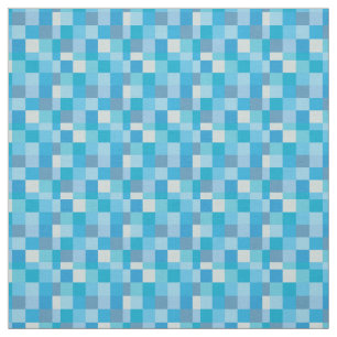 Lapis Blue Pixelated Pattern   Gamer Stof