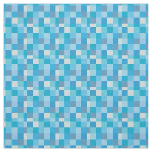 Lapis Blue Pixelated Pattern | Gamer Stof (Swatch)