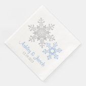 Lapis Blue Silver Sneeuwvlok Bruiloft  Servet (Hoek)