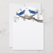  Lapis Blue Tortelduifjes Wedding Invitations Kaart (Achterkant)