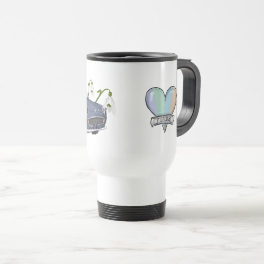 Lapis Grey Figaro travel mug - reisbeker (Voorkant rechts)