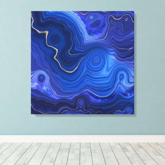 Lapis Lazuli Canvas Kunst (Insitu (Houten vloer))