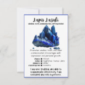 Lapis Lazuli Crystal Betekenis Kaart (Voorkant)