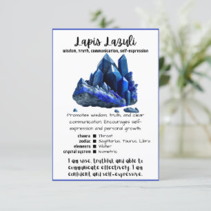 Lapis Lazuli Crystal Betekenis Kaart