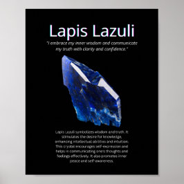 Lapis Lazuli Crystal Stone Betekenis Poster
