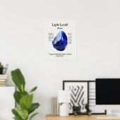 Lapis Lazuli Gem Crystal Betekenis Kaart Poster (Thuiskantoor)