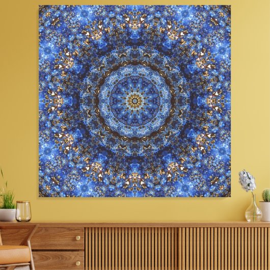 "Lapis lazuli laminaat" Mandala Canvas Afdruk (Insitu (Woonkamer))