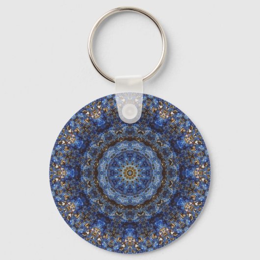 "Lapis Lazuli Laminate" Mandala sleutelhanger (Voorkant)