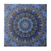 Lapis Lazuli Laminate Mandala Tile Tegeltje (Voorkant)