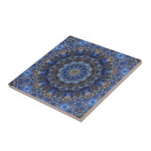 Lapis Lazuli Laminate Mandala Tile Tegeltje (Zijkant)