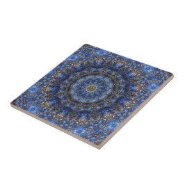 Lapis Lazuli Laminate Mandala Tile Tegeltje