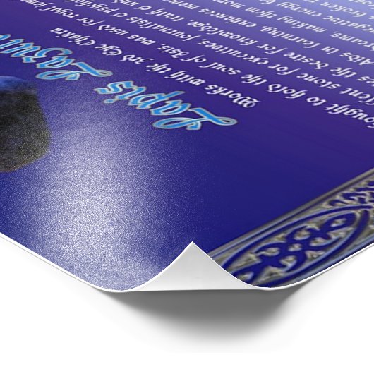 Lapis Lazuli Properties Chart Foto Afdruk (Hoek)